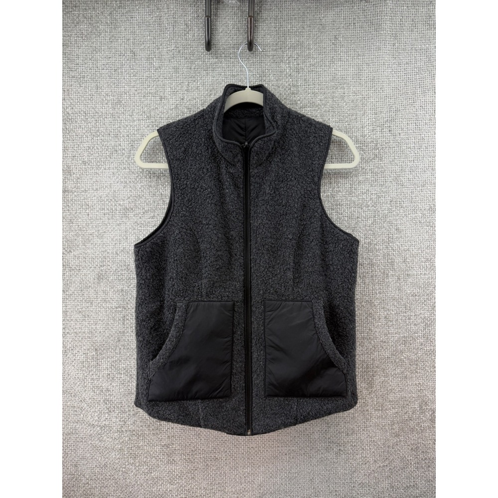 Smartwool Anchorline Reversible Vest Women's S  Grey Sherpa Fleece Nylon Outdoor
